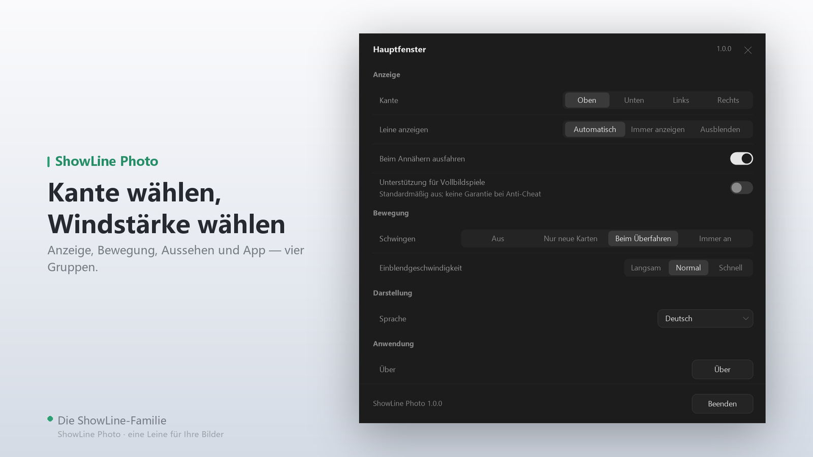 Anzeige, Bewegung, Aussehen, App