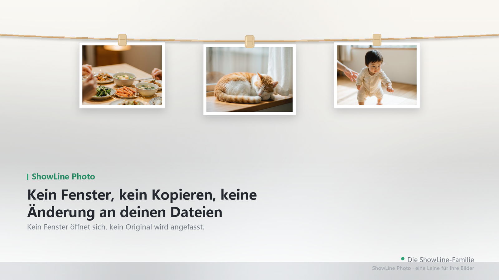 Nur die Leine, am oberen Rand