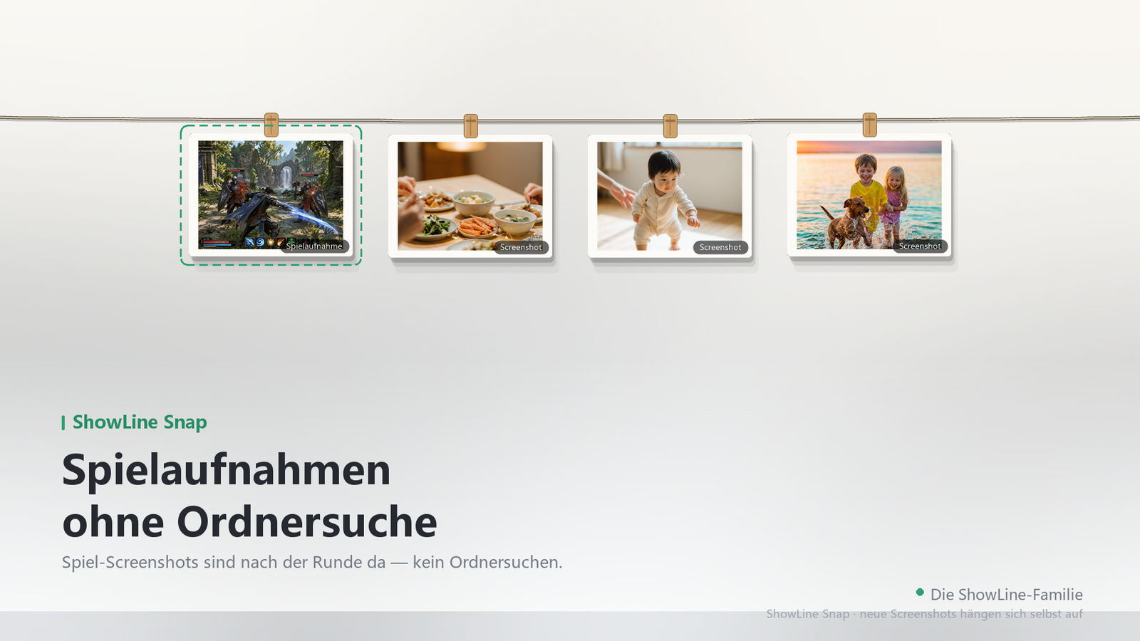 Spielaufnahmen hängen neben deinen Notizen