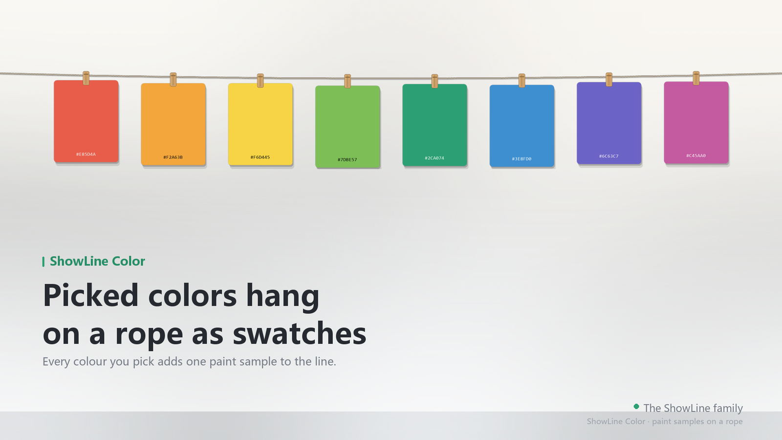 Colour cards on the line