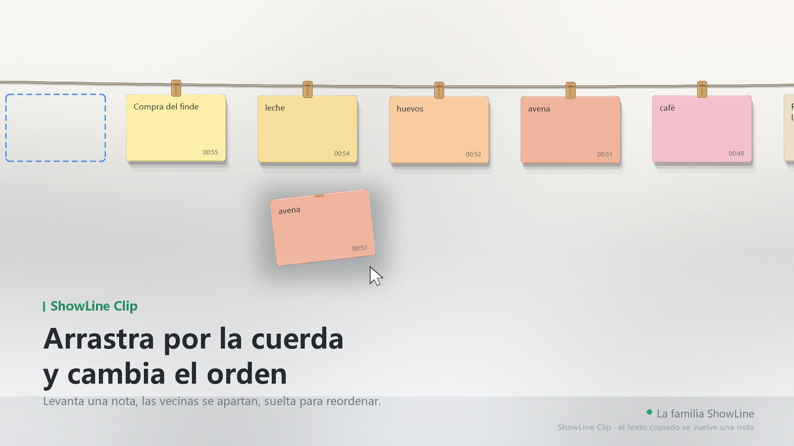Notas en orden, la más nueva primero