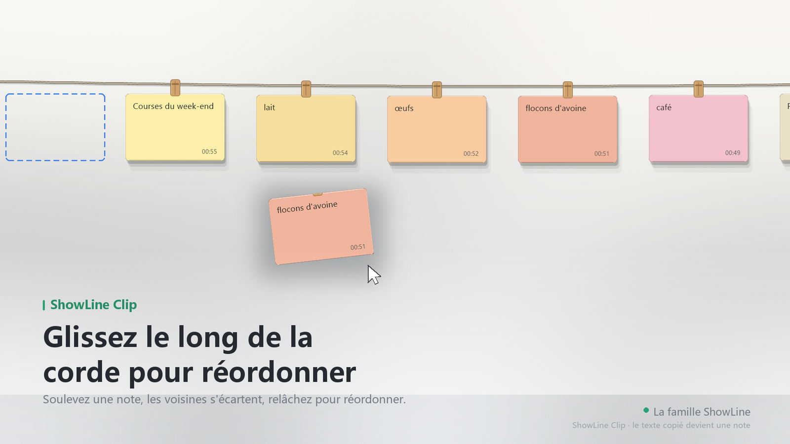 Les notes dans l'ordre, la plus récente en tête