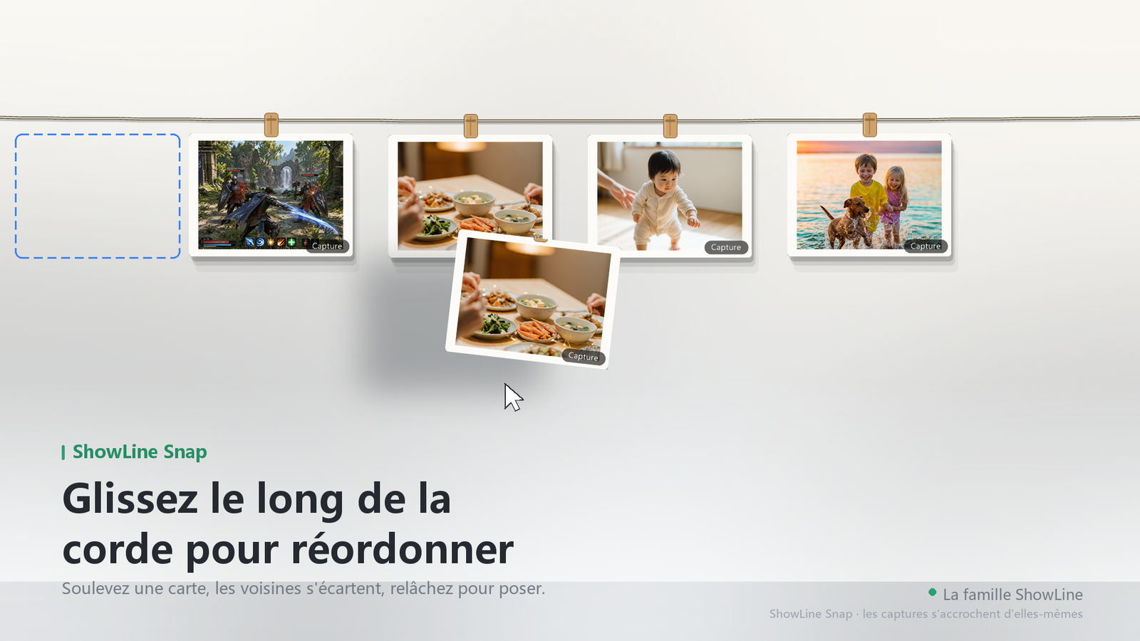 Glisser une capture dans une fenêtre de chat