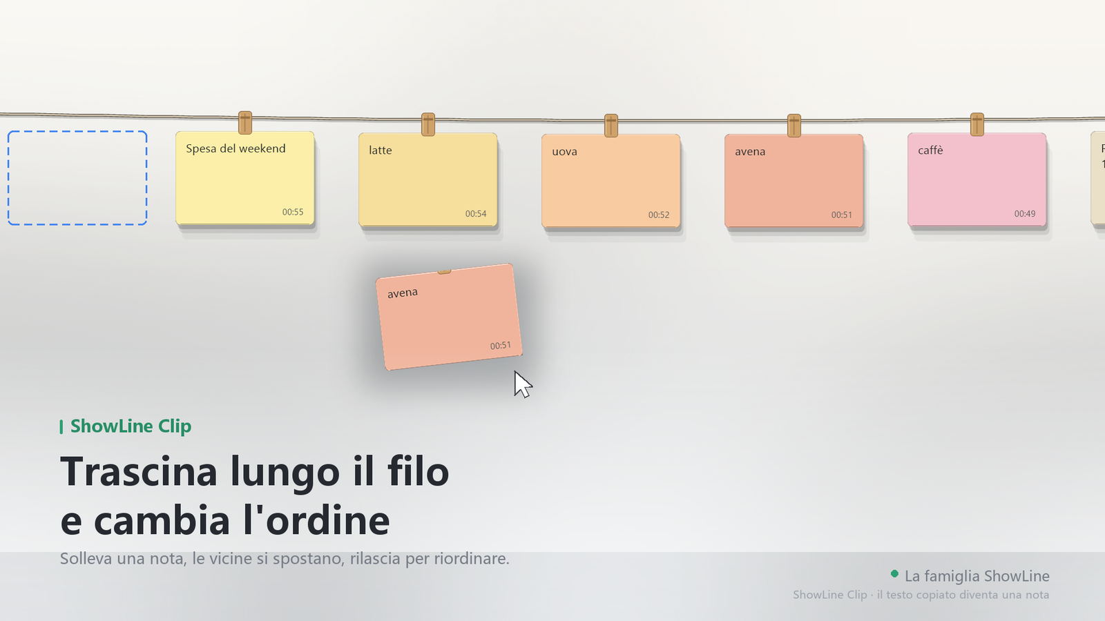 Note in ordine, la più nuova per prima