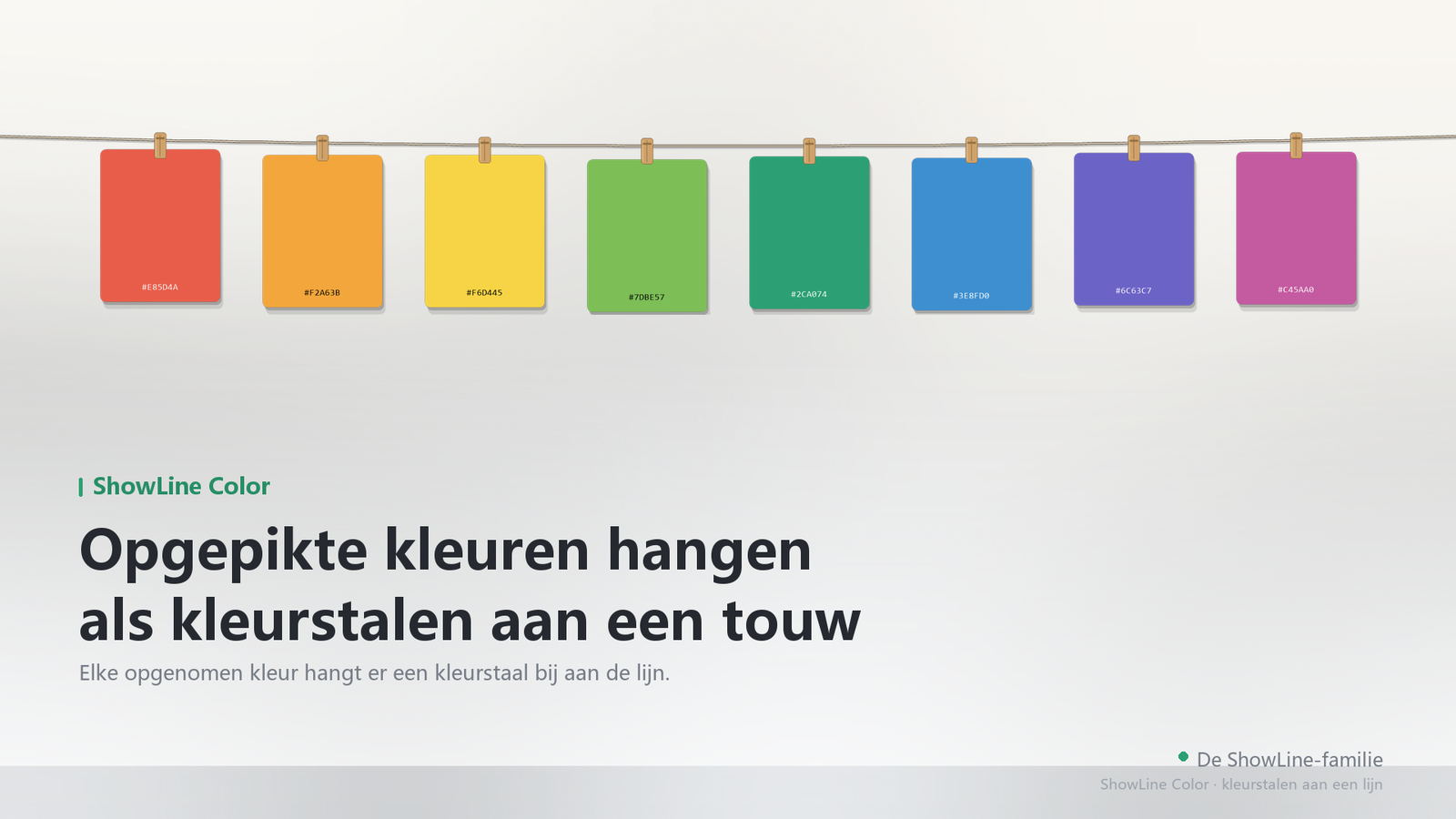 Kleurkaarten aan de lijn