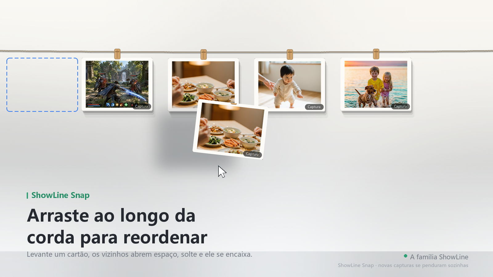 Arraste uma captura para uma janela de chat